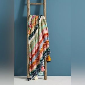 Anthropologie Stitchplay Knit throw Blanket